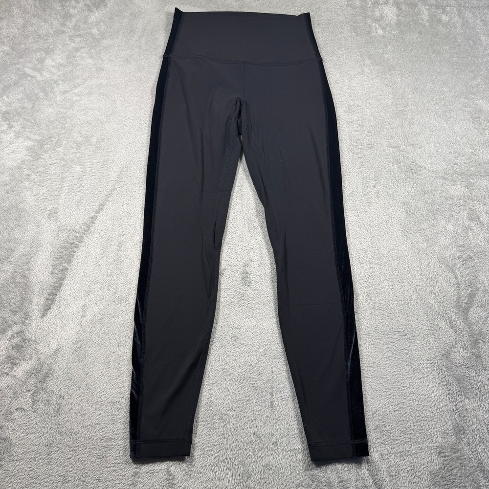 Lululemon Align Super High Rise Pant Women 8 Black 28" Velvet Leggings